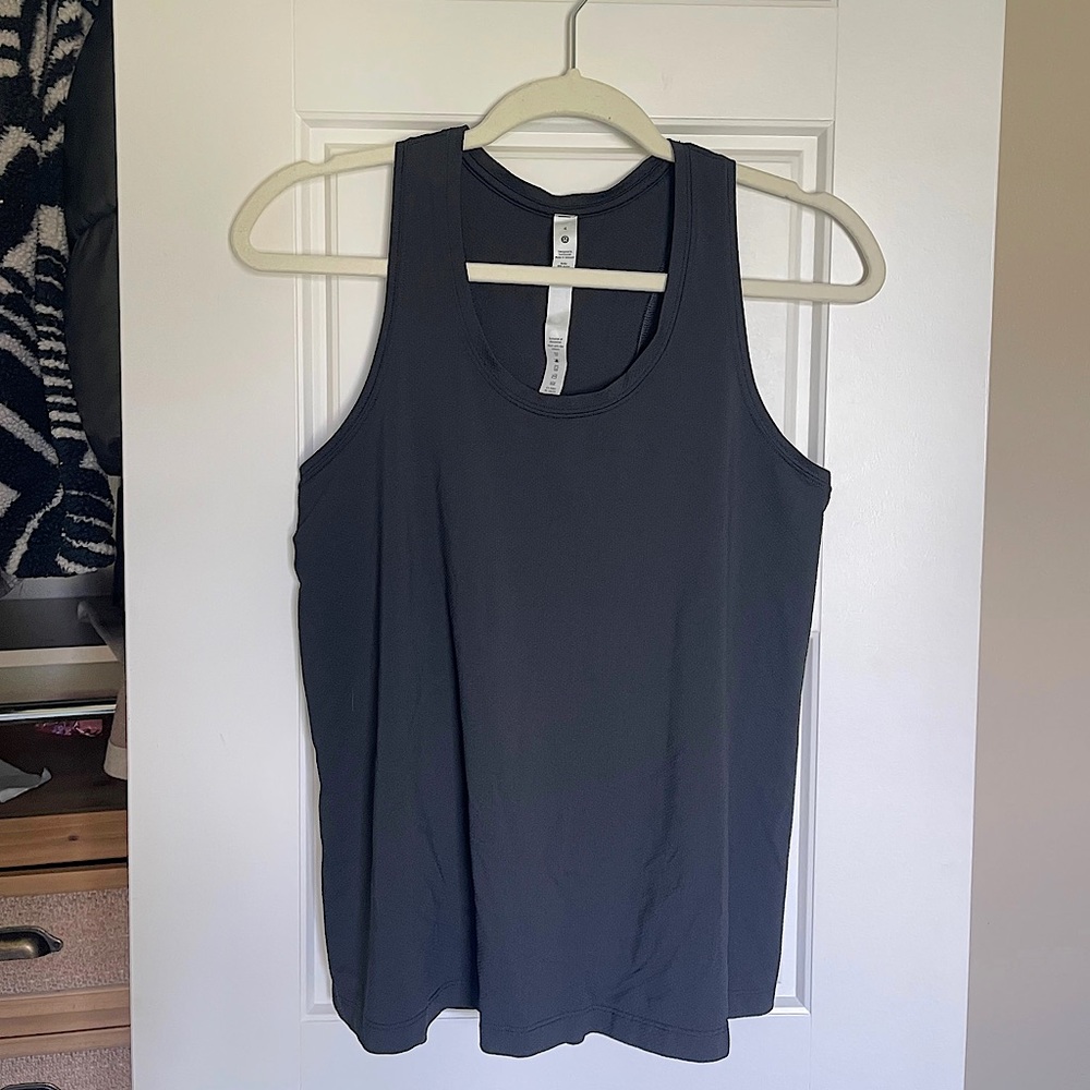 Lululemon black racer back tank, size 4